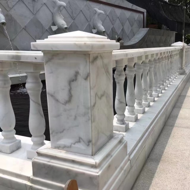Guangxi white marble baluster railings